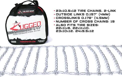 The ROP Shop Pair of 2 Link Tire Chains 23x10x12, 24x9.5x12 for Arctic Cat DVX ATV, Quad Bike in Saudi Arabia
