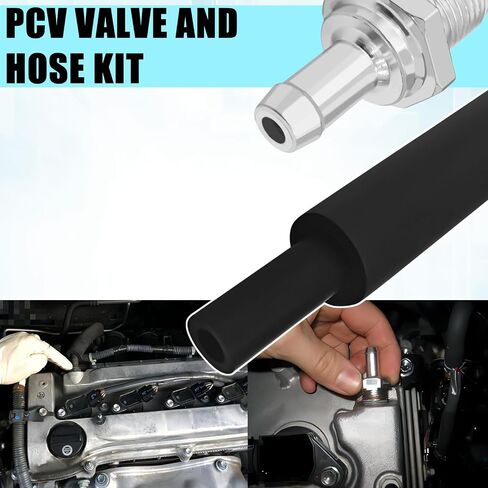 محرك PCV صمام ومجموعة خرطوم لتويوتا كورولا كامري هايلاندر سولارا ماتريكس RAV4 TC XB لكزس HS250h التهوية Pcv صمام استبدال خرطوم فراغ 12204-28020 12262-28021 PCV خرطوم (2.4L 4CYL) in Kuwait