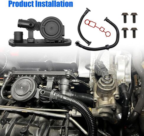 PCV Crankcase Vent Valve Breather Ventilation Hose Gaskets Kit Fit for VW Volkswagen Eos Jetta Passat GTI Rabbit for Audi TT A3 A4 Quattro 2.0T Replace # 06F129101P in Saudi Arabia