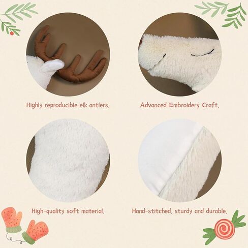 عيد الميلاد الإبداعية الأيائل تشكل وسادة الوليد التصوير الدعائم الوليد إطلاق النار الأيائل قرن الوعل وسادة غرفة الطفل وسادة الديكور الرضع استوديو الصور الدعائم (البني) in Kuwait