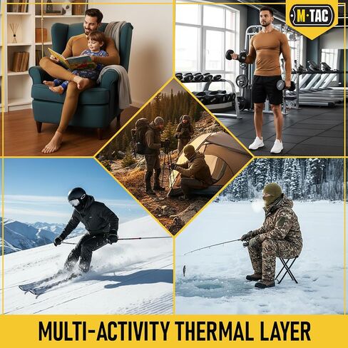 طقم ملابس داخلية حرارية من M-Tac للرجال بطبقة أساسية مبطنة بالصوف من الأعلى والأسفل فائقة النعومة in Saudi Arabia