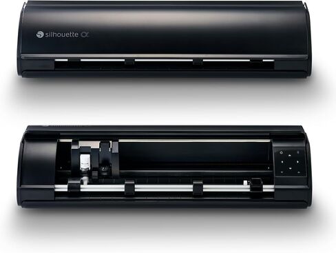 حزمة Silhouette Cameo 4 باللون الأسود مع مجموعة أدوات الفينيل للمبتدئين، ومجموعة أدوات نقل الحرارة، و2 Autoblade-2، ومجموعة أدوات CrafterCuts المصنوعة من الفينيل، و120 تصميمًا، وإمكانية الوصول إلى الكتب الإلكترونية والبرامج التعليمية والفصول الدراسية. in Kuwait