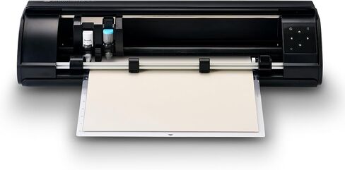 حزمة Silhouette Cameo 4 باللون الأسود مع مجموعة أدوات الفينيل للمبتدئين، ومجموعة أدوات نقل الحرارة، و2 Autoblade-2، ومجموعة أدوات CrafterCuts المصنوعة من الفينيل، و120 تصميمًا، وإمكانية الوصول إلى الكتب الإلكترونية والبرامج التعليمية والفصول الدراسية. in Kuwait