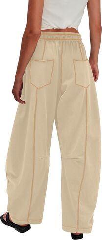 Barrel Sweatpants Women High Waisted Drawstring Baggy Wide Leg Pants Casual Lounge Travel Fall Fashion Clothes 2025 in Saudi Arabia