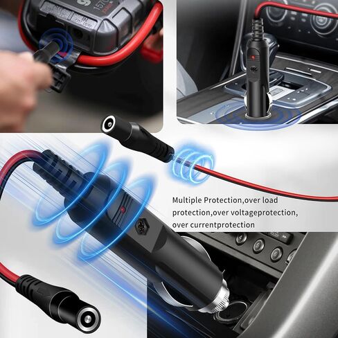 كابل شاحن سيارة 56 وات 14 فولت تيار مستمر لـ NOCO Jump Starter متوافق مع NOCO GB70 GB150 GB250+ GB251+ GB500 GB500+ Genius Boost سلك محول طاقة بطارية ليثيوم فائقة الأمان in Kuwait