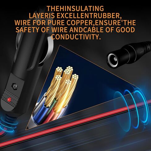كابل شاحن سيارة 56 وات 14 فولت تيار مستمر لـ NOCO Jump Starter متوافق مع NOCO GB70 GB150 GB250+ GB251+ GB500 GB500+ Genius Boost سلك محول طاقة بطارية ليثيوم فائقة الأمان in Kuwait
