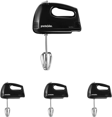 Proctor Silex Easy Mix 5-Speed Electric Hand Mixer with Bowl Rest | Compact and Lightweight | 100 Watts of Peak Power | White | 62515PS in Kuwait