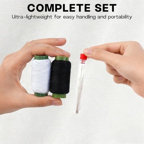 Big Eye Steel Sewing Needles Kit, 37PCS Steel Needles for Hand Sewing, Portable DIY Hand Made Craft Set, Multi-Purpose Needle and Thread Kit for Beginners in Saudi Arabia