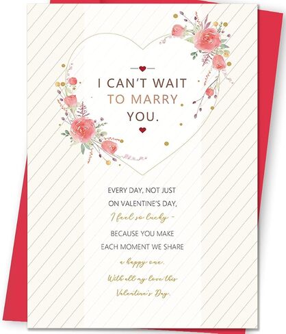 Valentines Day Card for Fiance, Romantic Valentines Day Gift for him in Kuwait