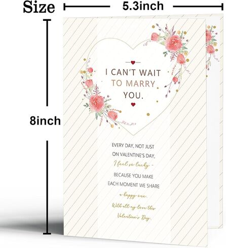 Valentines Day Card for Fiance, Romantic Valentines Day Gift for him in Kuwait