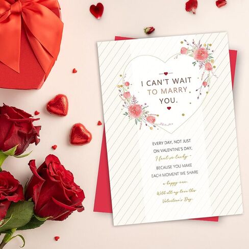 Valentines Day Card for Fiance, Romantic Valentines Day Gift for him in Kuwait