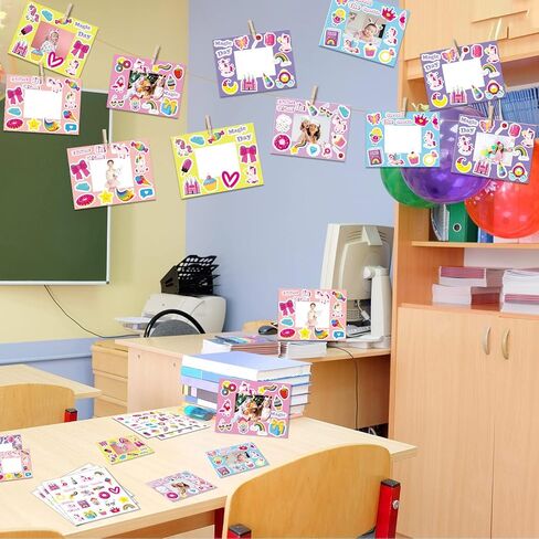 chiazllta 30 Packs 100th Day of School Picture Frame Craft Kits for Kids 100 Days DIY Art Craft 100th Day of School Party Decoration Favor Home Classroom Game Activities in Kuwait