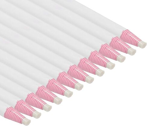 PATIKIL China Markers, 48 Pack Grease Pencil Peel Off Wax Pencil Wood for Labeling Drawing Glass Garments Film Paper Vinyl Metal, White in Saudi Arabia