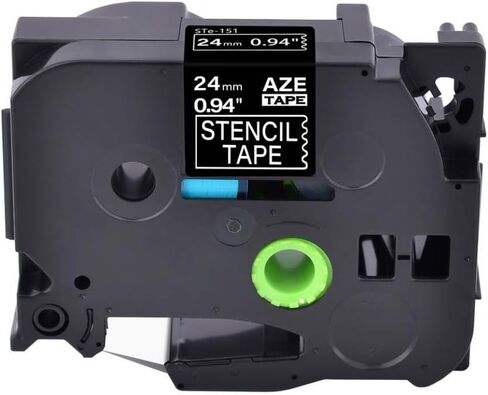 Non-Adhesive Etching Stencil Tape Cassette Compatible with Models STE-141 STE-151 STE-161 Available in Black 18mm 24mm 36mm(24mm) in Saudi Arabia