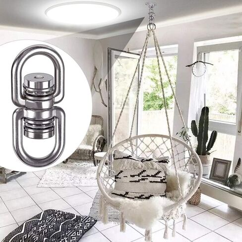 SELEWARE Bearing Swing Swivel, 360° Rotational Device Hanging Accessory for Web Tree Swing, Hammock Chair, Climbing Rope, Aerial Yoga, Kids Swing Swivel,Hold Up to 1200LB in Saudi Arabia