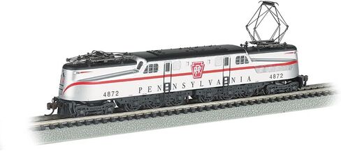 قاطرة كهربائية مجهزة بقيمة الصوت من Bachmann Industries Gg 1 Dcc، شريط فضي/أحمر in Kuwait