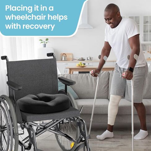 وسادة مقعد كبيرة من Benazcap لكرسي المكتب، وسادة من إسفنج الذاكرة لتخفيف آلام العصعص لدعم الظهر، وسادة مقعد مضادة للانزلاق لمكتب المكتب، مقعد السيارة، الكرسي المتحرك، عرق النسا in Kuwait