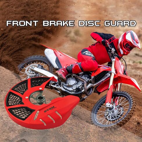 Dirt Bike Front Brake Disc Guard for CR125R CR250R 2004-2007/CRF250R CRF250X CRF450R 2004-2019/CRF250RX CRF450L 2019/CRF450RX 2017-2019/CRF450X 2005-2012 (Red,ID 20mm) in Saudi Arabia