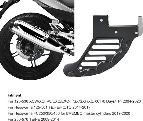 Akozon Motorcycle Rear Brake Disc Guard Replacement For 125-530 XCW XCF-W EXC EXC-F SX SXF XCF(Black) in Saudi Arabia