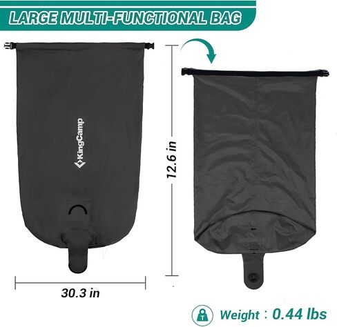 KingCamp Air Pump Sack, Roll Top Compression Pump Bag for Inflation Sleeping Mats, Ultralight Pump Sack for Camping Foam Sleeping Pad Mattress, Multi-Use Waterproof Outdoor Dry Bag Storage Bag in Saudi Arabia