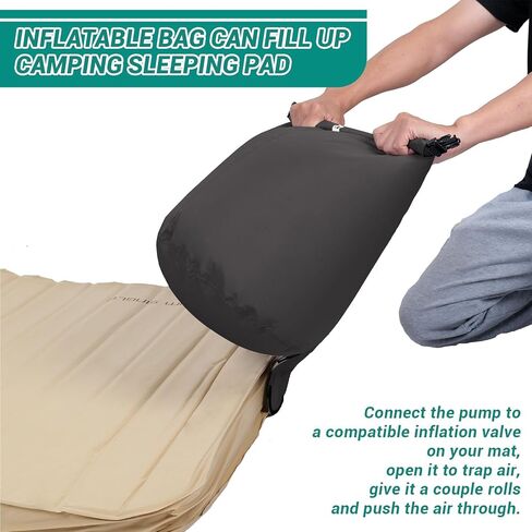 KingCamp Air Pump Sack, Roll Top Compression Pump Bag for Inflation Sleeping Mats, Ultralight Pump Sack for Camping Foam Sleeping Pad Mattress, Multi-Use Waterproof Outdoor Dry Bag Storage Bag in Saudi Arabia