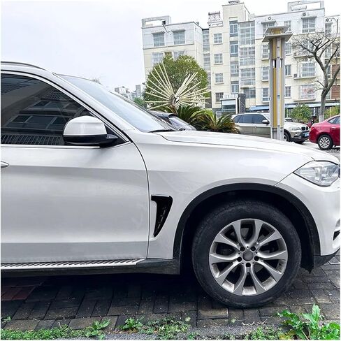 غطاء ملصقات مصد السيارة سبويلر القرش الخياشيم ذات التدفق الجانبي متوافق مع BMW X5 F15 M Sport 2014 2015 2016 2017 2018 (مظهر ألياف الكربون) in Saudi Arabia