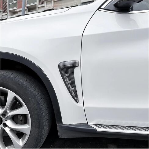 غطاء ملصقات مصد السيارة سبويلر القرش الخياشيم ذات التدفق الجانبي متوافق مع BMW X5 F15 M Sport 2014 2015 2016 2017 2018 (مظهر ألياف الكربون) in Saudi Arabia