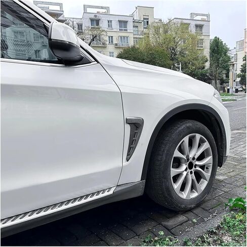 غطاء ملصقات مصد السيارة سبويلر القرش الخياشيم ذات التدفق الجانبي متوافق مع BMW X5 F15 M Sport 2014 2015 2016 2017 2018 (مظهر ألياف الكربون) in Saudi Arabia