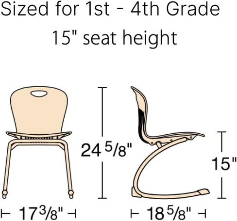 Virco ZROCK15 School Rocking Chair (2 Chairs) ZUMA Rocker Series 15" Seat Height for Students from 1st - 4th Grade, Appropriate for Libraries, Break Rooms and Reading Nooks - Navy in Saudi Arabia