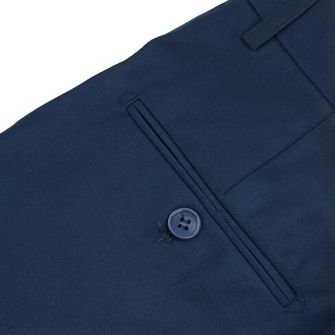 Mens Classic Slim Fit Fit Stretch Flat Front Slacks Dress Pants in Saudi Arabia