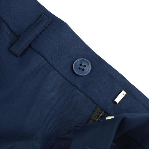 Mens Classic Slim Fit Fit Stretch Flat Front Slacks Dress Pants in Saudi Arabia