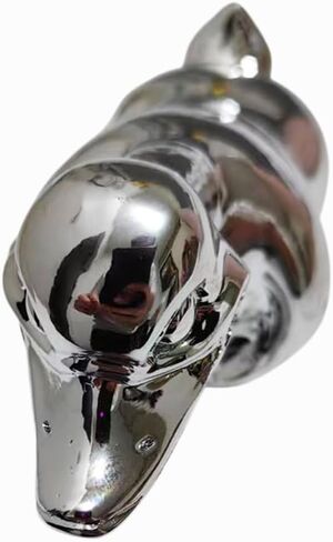 Chrome-Plated Angry Duck Hood Ornament – Shiny Convoy Duck Car Accessory for Trucks, Motorcycles & Cars – Cool Metal Duck Dashboard Decoration (Silver) in Saudi Arabia