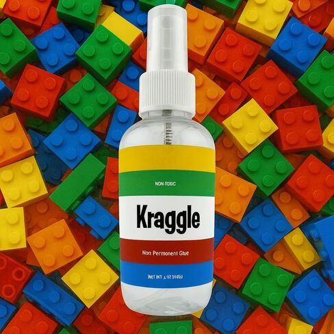 Temporary Spray Adhesive – Safe, Non-Toxic, Water-Soluble Glue for Plastic Building Bricks – Non-Permanent Hold for Lego-Compatible Sets – Kid-Friendly, No-Mess, Easy to Apply & Remove in Kuwait