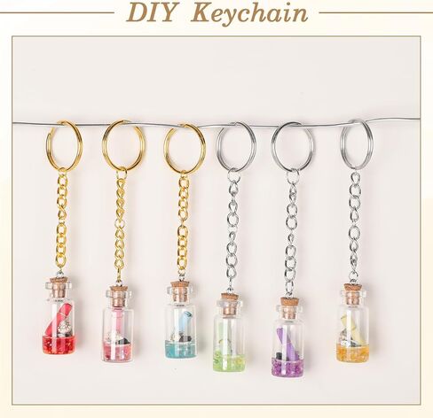 BESARME 1130PCS Keychain Making Kit Jump Rings for Jewelry DIY Key chain Supplies with Keyrings Bulk, Metal Lobster Claw Clasp, Swivel Snap Hook, Extender Chain for Crafts Accessories（Gold and Silver） in Kuwait
