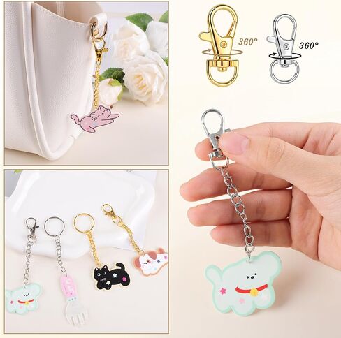 BESARME 1130PCS Keychain Making Kit Jump Rings for Jewelry DIY Key chain Supplies with Keyrings Bulk, Metal Lobster Claw Clasp, Swivel Snap Hook, Extender Chain for Crafts Accessories（Gold and Silver） in Kuwait