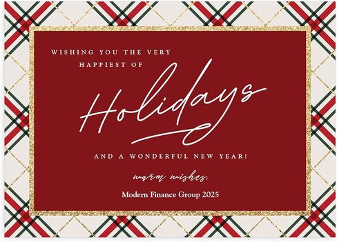 Let's Make Memories Personalized Business Christmas Cards with Envelopes - Premium Quality - 5x7-2025 Holiday Cards & White Envelopes - Rustic Tartan - 15 ct in Saudi Arabia