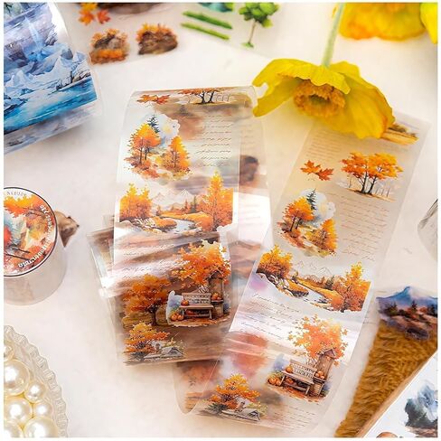 6 Rolls of Cloud Washi Tape Stickers Sets for Junk Journal Supplies, Star Themed Journal Stickers for Scrapbooking, Journaling,Planer (Rainbow) in Kuwait