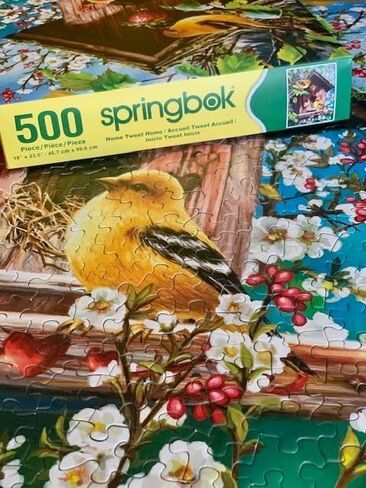 Springbok's 500 Piece Jigsaw Puzzle Home Tweet Home - Made in USA in Saudi Arabia
