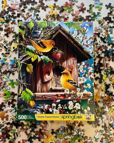 Springbok's 500 Piece Jigsaw Puzzle Home Tweet Home - Made in USA in Saudi Arabia