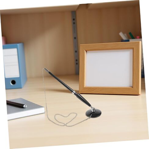6 قطع من أقلام الحبر الآمنة مع قاعدة لاصقة وحامل سلسلة قابل للتدوير لمكتب الاستقبال والبنك وأقلام التوقيع المضادة للسرقة لعدادات البيع بالتجزئة في المدارس والفنادق in Kuwait