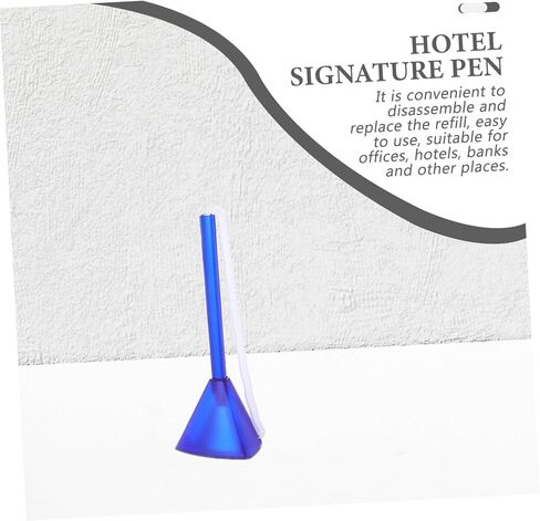 Secure Gel Pen with Spring Chain and Base Stylish Blue Ink Office Pen for Home Workplace and School Counter Pens for Easy Accessibility in Saudi Arabia