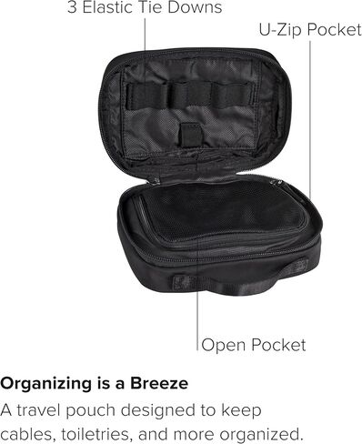 TUMI - Luggage Accessories Pouch - Travel Toiletry Bag for Men and Women - Large - Black in Saudi Arabia