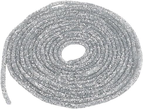 6MM الفضة بريق حبل أشرطة التألق الترتر جولة الحبل التشذيب الزجاج حجر الراين أنبوب الترتر سلسلة لصنع المجوهرات فساتين الزفاف زي ديكور الملابس الأحذية اكسسوارات DIY الحرف in Kuwait
