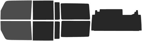 مجموعة Tint Effect Precut Window Tint متوافقة مع Jeep Wrangler JK 4-Door Unlimited Hardtop (2011-2018) (تشمل: Front Windshield Visor Precut في 5 ٪) فيلم السيارات in Kuwait