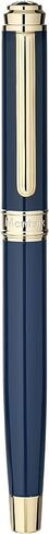 317 رولربال - قلم طلاء أزرق فاخر مذهل مع لمسة نهائية من الذهب عيار 24 قيراط، عبوة حبر شميدت الأسود، مجموعة هدايا فاخرة للرجال والنساء، احترافية، مكتب تنفيذي للتخرج، أقلام كلاسيكية لطيفة in Kuwait