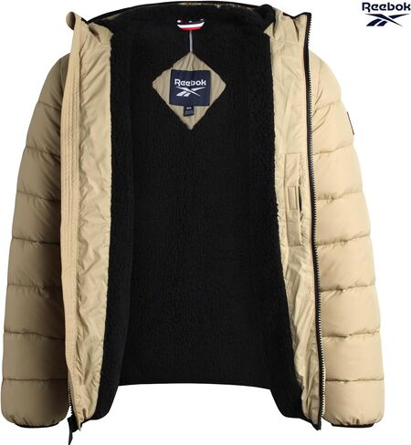 Reebok Mens Winter Jacket - Heavyweight Sherpa Lined Puffer Parka Mens Winter Coat - Insulated Quilted Ski Jacket for Men in Saudi Arabia