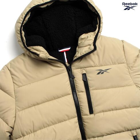 Reebok Mens Winter Jacket - Heavyweight Sherpa Lined Puffer Parka Mens Winter Coat - Insulated Quilted Ski Jacket for Men in Saudi Arabia