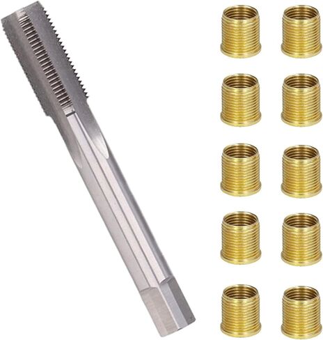 طقم إصلاح خيط شمعة الإشعال، M14×1.25 إدراجات وM16×1.25 صنبور مجموعة إعادة شمعات الإشعال، مجموعة أدوات إصلاح خيط الفولاذ المقاوم للصدأ لمولدات محركات البنزين للسيارات in Kuwait
