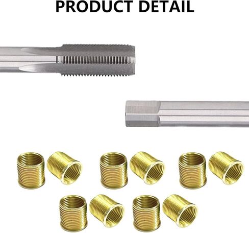 طقم إصلاح خيط شمعة الإشعال، M14×1.25 إدراجات وM16×1.25 صنبور مجموعة إعادة شمعات الإشعال، مجموعة أدوات إصلاح خيط الفولاذ المقاوم للصدأ لمولدات محركات البنزين للسيارات in Kuwait