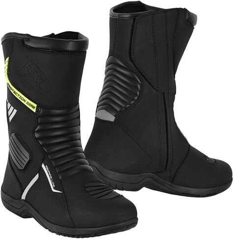 Men’s Motorcycle Boots – Waterproof Leather Biker Riding Shoes with CE Armour, Anti-Slip Sole & Breathable Lining in Saudi Arabia